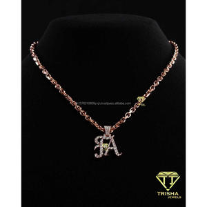 Pendentif Alphabet Personnalisé en Argent Sterling 925 avec Diamant Moissanite VVS, Breloque Lettre Personnalisée, Bijoux Hip Hop pour Hommes et Femmes - Product Image 3