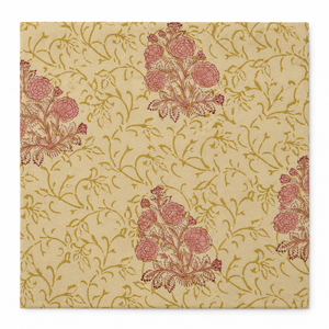 Algodón Orgánico Premium Ecológico de Jaipur, Tejido a Mano con Estampado Floral Índigo, Ligero, 90 GSM, Transpirable y de Secado Rápido para el Hogar - Product Image 3