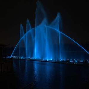 Fontaine musicale dansante carrée décorative extérieure moderne en acier inoxydable avec LED RGB personnalisées pour aménagement paysager et vue aquatique - Product Image 3