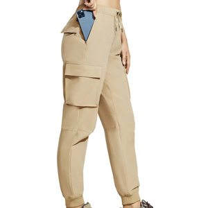 Pantalones Cargo de Invierno para Mujer, Estilo Urbano, Cintura Media, Forro Polar de Algodón, Impermeables, Cintura Elástica, Servicio OEM - Product Image 5