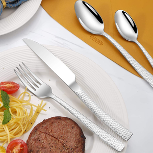 Ensemble de couverts réutilisables en acier inoxydable de luxe de haute qualité, durables, pour mariages, finition miroir - Product Image 3