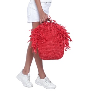 Bolso Tote de Rafia Hecho a Mano para Mujer, de Alta Costura, Ecológico, para Playa, Viajes, Compras, con Logotipo Personalizado, Venta al por Mayor, Brazeal Studio - Product Image 4