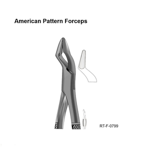 Forceps d'extraction dentaire ergonomiques de type américain en acier inoxydable par Roboz Tech Pakistan - Product Image 1