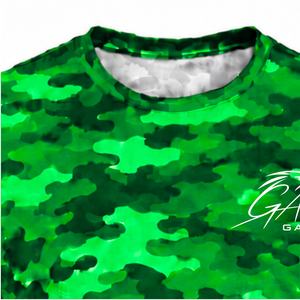 T-shirt vert uni pour homme, manches courtes, col rond, décontracté, imprimé, 100% coton, séchage rapide, respirant, personnalisé, pour entraînement sportif, taille XS - Product Image 5