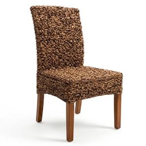 New Modern Minimalist Teak Wood <b>Dining</b> <b>Chair</b> Woven Seagrass Kitchen Room <b>Chairs</b> Luxury Seating Living Room Accent <b>Chair</b> Box - Product Image 1