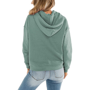 Sudaderas con Capucha para Mujer al por Mayor, Ropa de Invierno de Alta Calidad, Color Sólido, Transpirable, Tallas Grandes, con Capucha y Cierre Frontal - Product Image 6