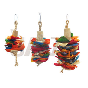 Juguetes Ecológicos para Pájaros de Madera Ligera con Diseño en Cascada, Talla XS - Product Image 3