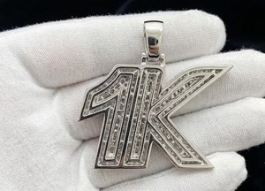 Pendentif Hip Hop en Moissanite de Qualité Supérieure, Argent 925, Sertissage Glacé, Collier pour Homme, Bijoux Streetwear de Luxe Disponibles - Product Image 3