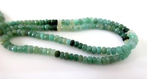 Cuentas de Esmeralda Verde Natural Facetadas en Forma de Rondelle para Joyería, Hilo de 5 Hilos de Piedras Sueltas - Product Image 3