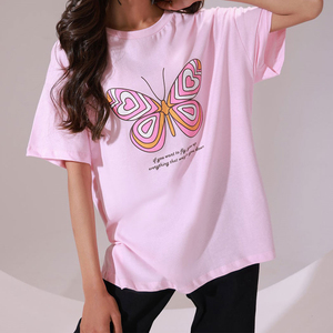 Camiseta informal estampada de verano para mujer, camiseta de algodón transpirable, ropa femenina cómoda y ligera de manga corta - Product Image 4