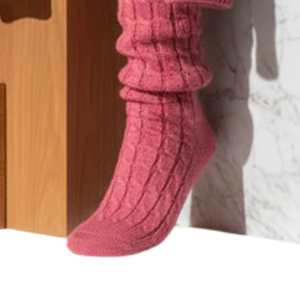 AKA Knit Leg Warmers for Women Winter Boot <b>Socks</b> Pink <b>Black</b> Green Stretch Cable Knit Dance Leg Sleeves Cozy Warm - Product Image 2