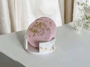 Ensemble de sous-verres en marbre de qualité supérieure, sous-verres en pierre naturelle avec finition polie lisse pour la table à manger à la maison, fournisseur en gros - Product Image 4