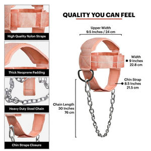 Arnés de Cabeza Ajustable para Entrenamiento con Pesas, Hecho a Medida, Correa Elástica de Poliéster/Nailon con Cierre de Hebilla para Ejercicios de Cuello - Product Image 5