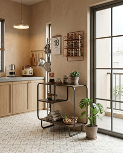 Mueble de Salón Moderno que Ahorra Espacio con Estructura Metálica y Diseño de Panel Plano para Almacenamiento en Apartamentos - Product Image 5