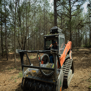 Heavy Duty Kubota Skid Steer With High Efficiency Forestry Mulcher Ideal For Clearing Trees Thick <b>Brush</b> And Dense <b>Vegetation</b> - Product Image 6