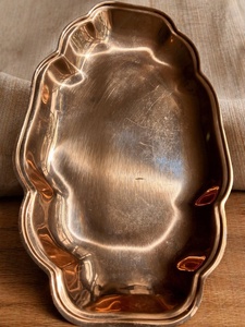 copper tray metal handle copper tray <b>side</b> handles copper tray ring handles copper tray cut handles copper tray sturdy grip - Product Image 4