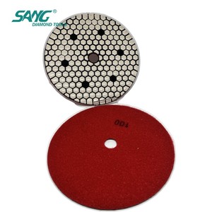 SANG Yüksek Verimli 4 inç 100mm Kuru Elmas Parlatma Pedleri Taş Granit Mermer Beton Zemin Parlatma İçin - Product Image 2
