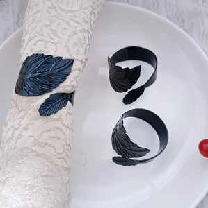 Porte-serviettes en métal de luxe avec motif feuille, nouvelle conception, à prix avantageux - Product Image 1