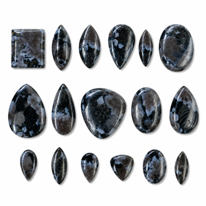 Lot en gros de cabochons en agate noire naturelle taille coussin |   Pierre noire polie pour la fabrication de bijoux, fournisseur en gros - Product Image 2