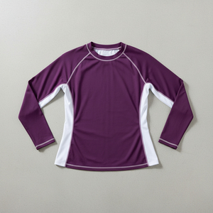 Maillot de bain respirant pour femme à manches courtes, protection UV, séchage rapide, extensible, en Spandex/Polyester, écologique, vente en gros - Product Image 5