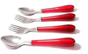 Stainless Steel Cutlery Set Resin Handle Dining Flatware Set Elegant <b>Spoon</b> Fork Knife Set for Home Restaurant <b>Table</b> Premium Look - Product Image 6