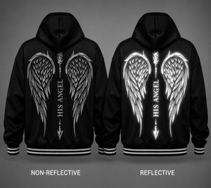 Chaqueta de poliéster unisex con capucha para motociclistas, transpirable, reflectante, con estampado de dragón, negra, de manga larga, que brilla en la noche, personalizada, para armaduras CE - Product Image 1