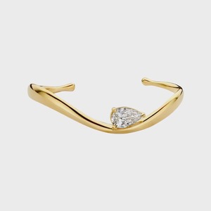 Pear Cut Lab Diamond <b>Bangle</b> <b>Bracelet</b> 2CT Chunky Cuff 14K Gold Luxury Women's IGI Certified Statement <b>Bracelet</b> for Wholesale - Product Image 1