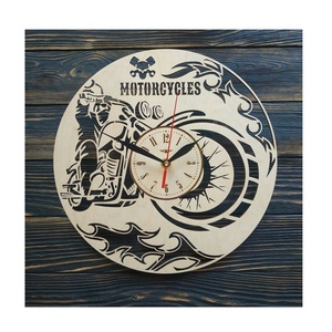 นาฬิกาติดผนังเลเซอร์ MDF ดิจิตัลแสดงผลขนาดใหญ่ตัวเลขพิมพ์ลายสุดสร้างสรรค์สำหรับตกแต่งบ้านงานไม้กล่องไม้ป้ายติดผนัง - Product Image 2