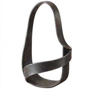 Porta Botellas de Vino de Hierro Forjado a Mano - Soporte de Botella con Varilla Curvada, Accesorio de Bar de Metal Hecho a Mano - Product Image 2
