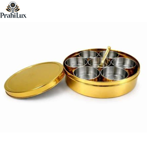 Boîte à épices en acier inoxydable avec revêtement PVD, boîte à masala en acier inoxydable doré PVD, boîte à masala de luxe avec revêtement PVD, acier inoxydable - Product Image 5