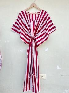 Algodón Kaftan indio Floral Kaftan largo caftán vestido para ser mamá playa cubrir vestido ropa de dormir Maxi vestido - Product Image 6