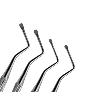 5 Piezas Curetas Periodontales Lucas Manuales de Acero Inoxidable, Instrumentos Quirúrgicos Dentales de Doble Extremo, Caja de Esterilización - Product Image 3