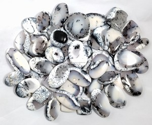 Wholesale Natural Dendritic <b>Opal</b> Cabochon Semi Precious <b>Opal</b> Loose Gemstone For Silver Brass Rings Pendants Jewelry Making - Product Image 1