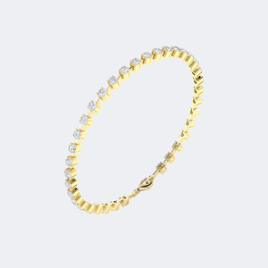 2.35CTW Round Bar-<b>Set</b> Diamond Line Bracelet - Product Image 6