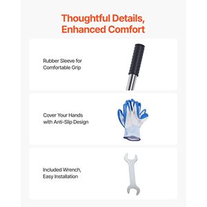 Livellatore per Prato in Acciaio Inox 48 x 10 Pollici, Rullo Livellante Resistente con Manico Regolabile 83,9 cm - Product Image 6