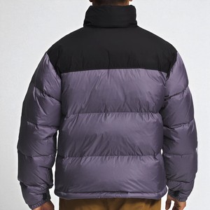 Chaqueta Acolchada con Capucha para Hombre, Diseño Color Block, Cortavientos, Invierno, Casual, Cierre de Cremallera, Relleno Grueso de Poliéster, Corte Regular - Product Image 2