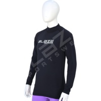 Vente en gros de maillots de bain pour femmes, grande taille, manches courtes, protection contre les rayons UV UPF50+, noir, 100% polyamide, imperméable