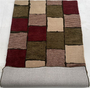 Alfombra AISHA FABS SNOW Moderna, Teñida, de Lana, Hecha a Mano, Antideslizante, Gruesa, Abstracta, con Base de Algodón Rectangular para Hogar y Hotel - Product Image 6
