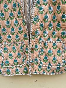 Chaleco Acolchado Hecho a Mano en India, 100% Algodón Ecológico, Antiarrugas, Transpirable, de Secado Rápido, con Bolsillo Delantero, Corte Regular - Product Image 3