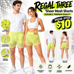 Shorts en maille transparente avec tissu léger, shorts en maille à séchage rapide, 100% polyester, shorts de plage transparents, shorts en maille unisexe - Product Image 1