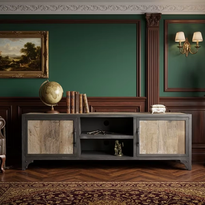 Meuble TV et commode Arcana en teck massif sur mesure avec 4 tiroirs, écologique, pour chambre et salon, mobilier de luxe - Product Image 4