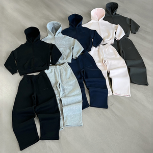 ชุดวอร์มผ้าฟลีซคุณภาพพรีเมียมแบบสั่งทำพิเศษ ปี 2026 สำหรับผู้ชาย ชุดเสื้อฮู้ดถักทอระบายอากาศได้ดีและกางเกงขายาวมีซิป ผลิตโดยผู้ผลิต - Product Image 2