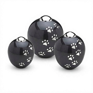 High Quality Premium Brass Cremation Urns Grey Paw Design Eco-Friendly Customizable for Pet <b>Ashes</b> Storage Keepsake Urns - Product Image 1