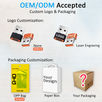 Adaptateur USB 2.0 OTG personnalisable avec logo gratuit pour transfert de données et chargement USB 2.0, vente en gros d'usine ODM/OEM pour ordinateurs portables et PC