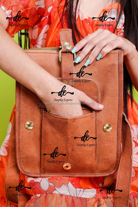 กระเป๋าถือหนังแพะมีสไตล์สำหรับผู้หญิง,กระเป๋าชอปปิ้งกระเป๋าถือสายสะพายแนววินเทจแฮนด์เมดกระเป๋าสำหรับผู้หญิง - Product Image 6