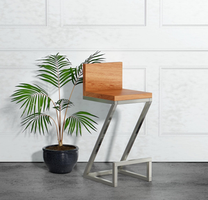 Muebles de Cocina Modernos, Muebles Comerciales, Taburete de Bar, Silla de Bar de Madera para Restaurante, Silla de Bar de Estilo Nórdico de Lujo - Product Image 4