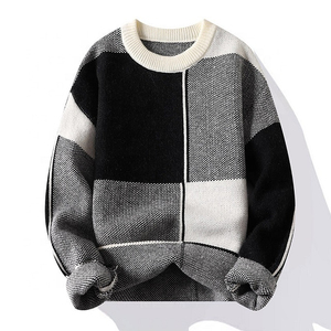 Pull-over 100 % acrylique pour homme, broderie logo avant de haute qualité, respirant, doux, confortable, anti-boulochage – Prix de gros - Product Image 5