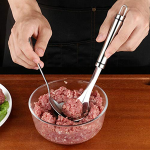 Cuillère à boulettes en acier inoxydable, cuillère à former des boulettes, cuillère à boulettes antiadhésive, outil de cuisine - Product Image 2
