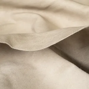 Cuir grainé beige de haute qualité, cuir naturel souple, idéal pour chaussures de luxe, sacs à main, portefeuilles, projets de bricolage haut de gamme. - Product Image 3