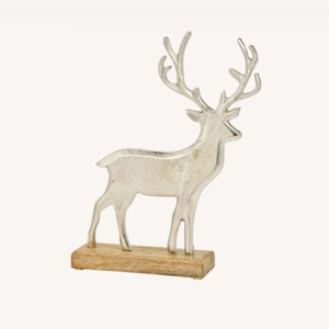 Wholesale Luxury <b>Gold</b> Reindeer Sculpture Metal Stag <b>Statue</b> Tabletop Christmas Decoration For Hotel Lobby Home Living Room Decor - Product Image 2